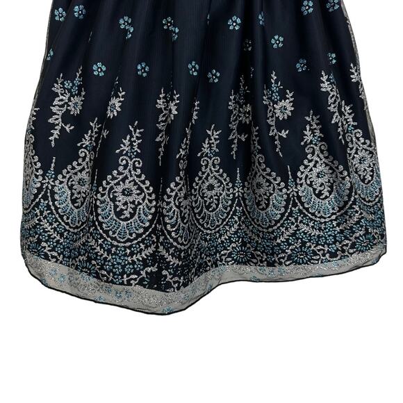 Special Editions Holiday Formal Dress Embellished Blue Black Size 2T - Picture 4 of 8